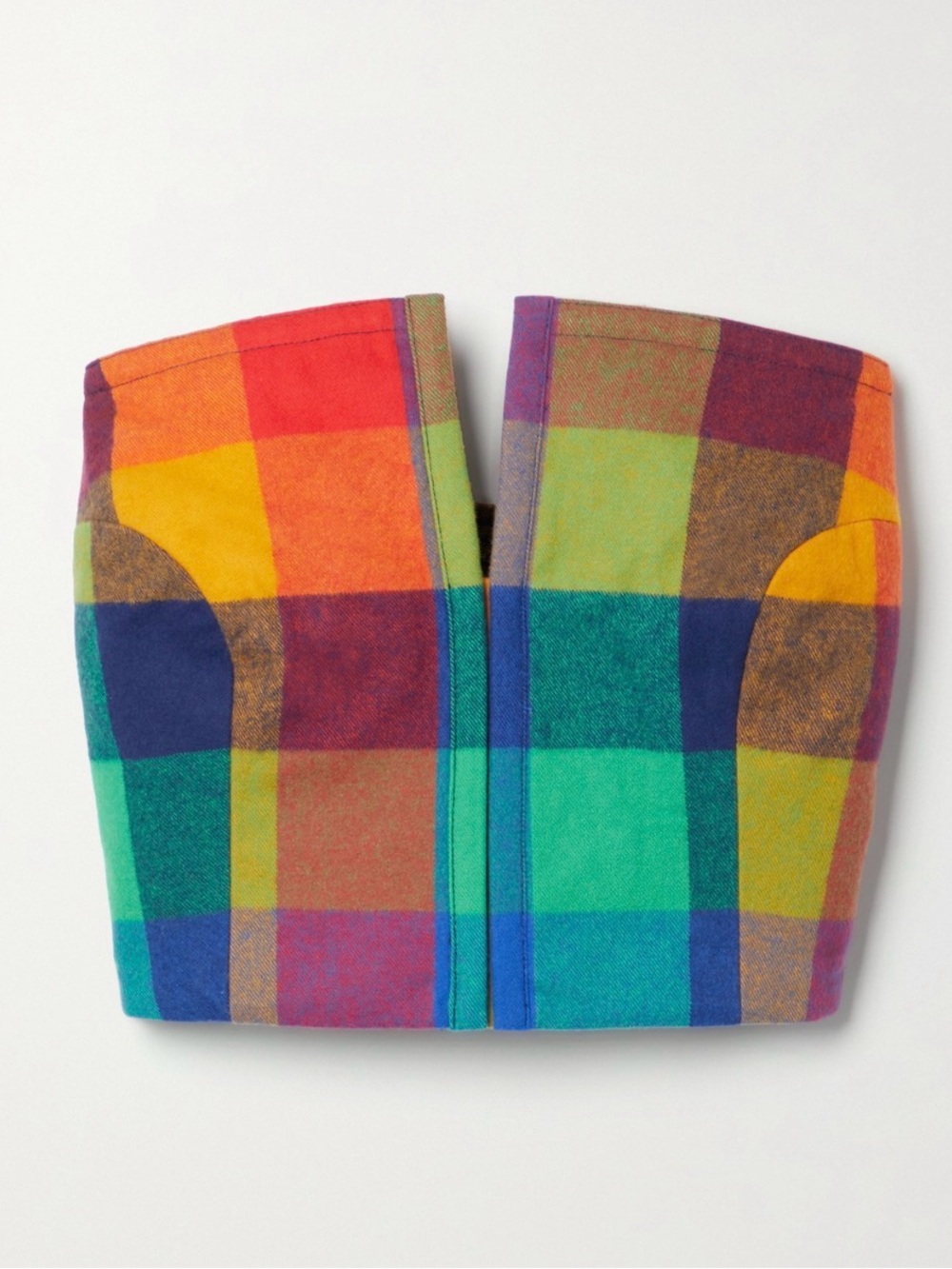 Mara Hoffman Viral Multicolor Flannel Crop top